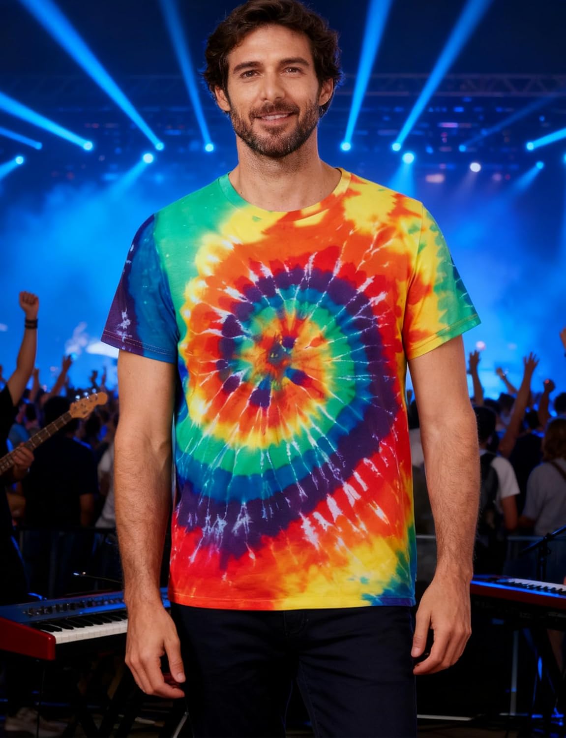 Goodstoworld Men’s Tie-Dye Short Sleeve Colorful T-Shirt - Image 5