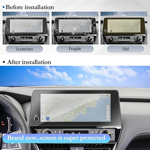 Miniatura 5 de SKTU 2 protectores de pantalla para Toyota Grand HighlanderGrand Highlander Hybrid 12.3 pulgadas de navegación Grand Highlander 2024 2025,