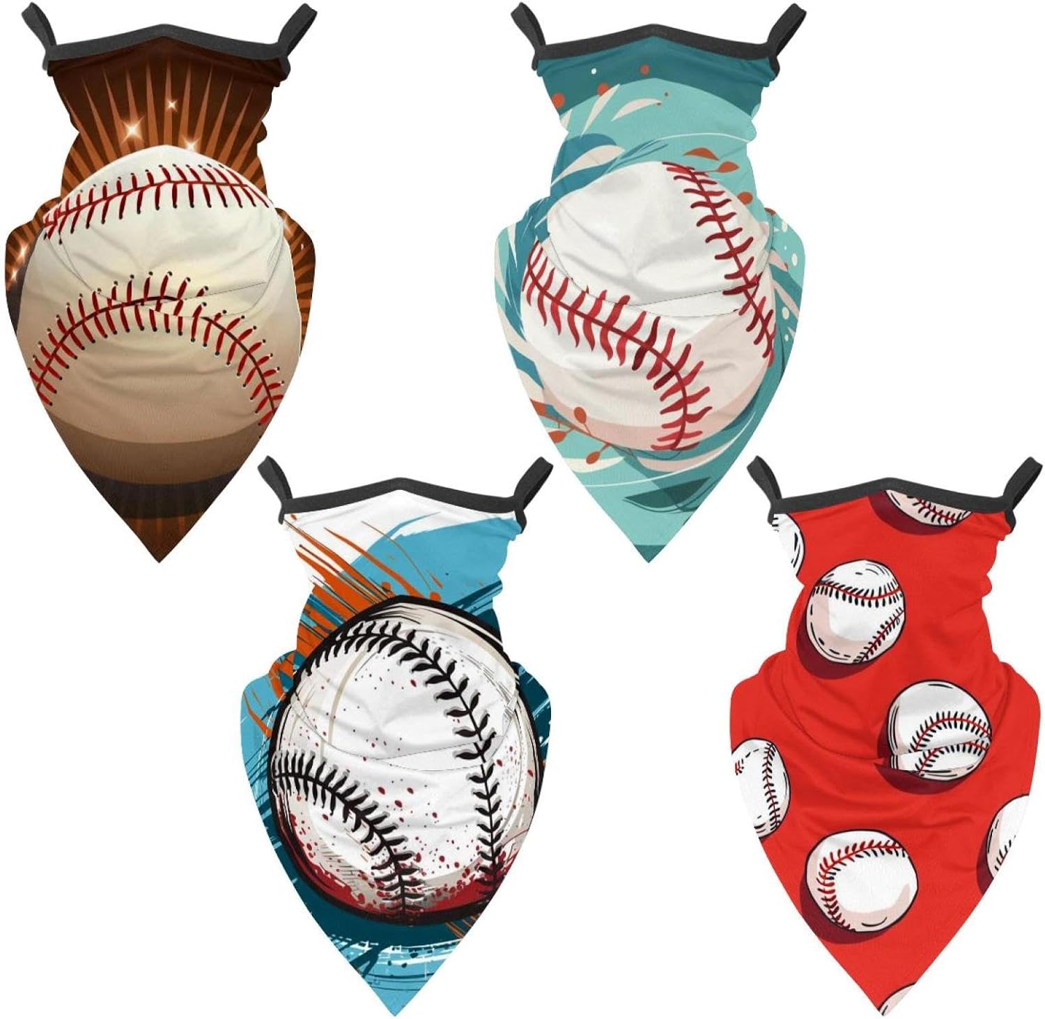 4 Pieces Summer UV Protection Cooling Neck Gaiter Face Clothing Neck Gaiter Mask Scarf Sunscreen Breathable Bandana, Marble