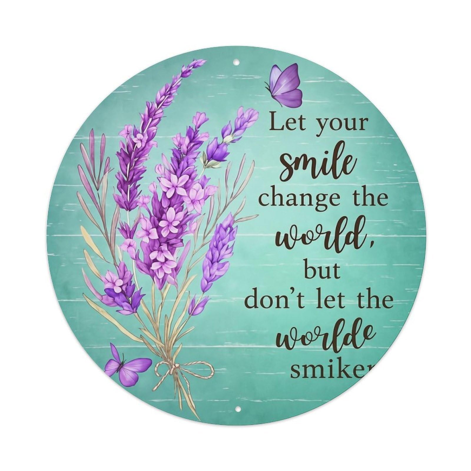 Lavender Bouquet Inspirational Quote Design Tin Sign Metal Poster Vintage Metal Signs for Home Man Cave Bar Cafe Kitchen laundry room Wall Decorations 8x8 inches