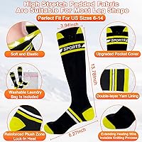 Vista 26 de 8000mAh*2 Heated Socks for Men Women with App Control,Large-Capacity Rechargeable Battery,360°Heating Warming,Electric Winter Socks,Foot Sole