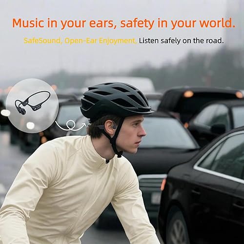 Miniatura 6 de Auriculares Bluetooth de conducción ósea, audio para surf, IP68, impermeables, con reproductor de MP3 de 32 GB, diseño ligero de oreja abierta para