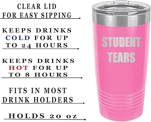 Miniatura 11 de Rogue River Tactical Funny Teacher Student Tears - Taza de viaje de 20 onzas, taza con tapa aislada al vacío, regalo para profesor escolar (azul)