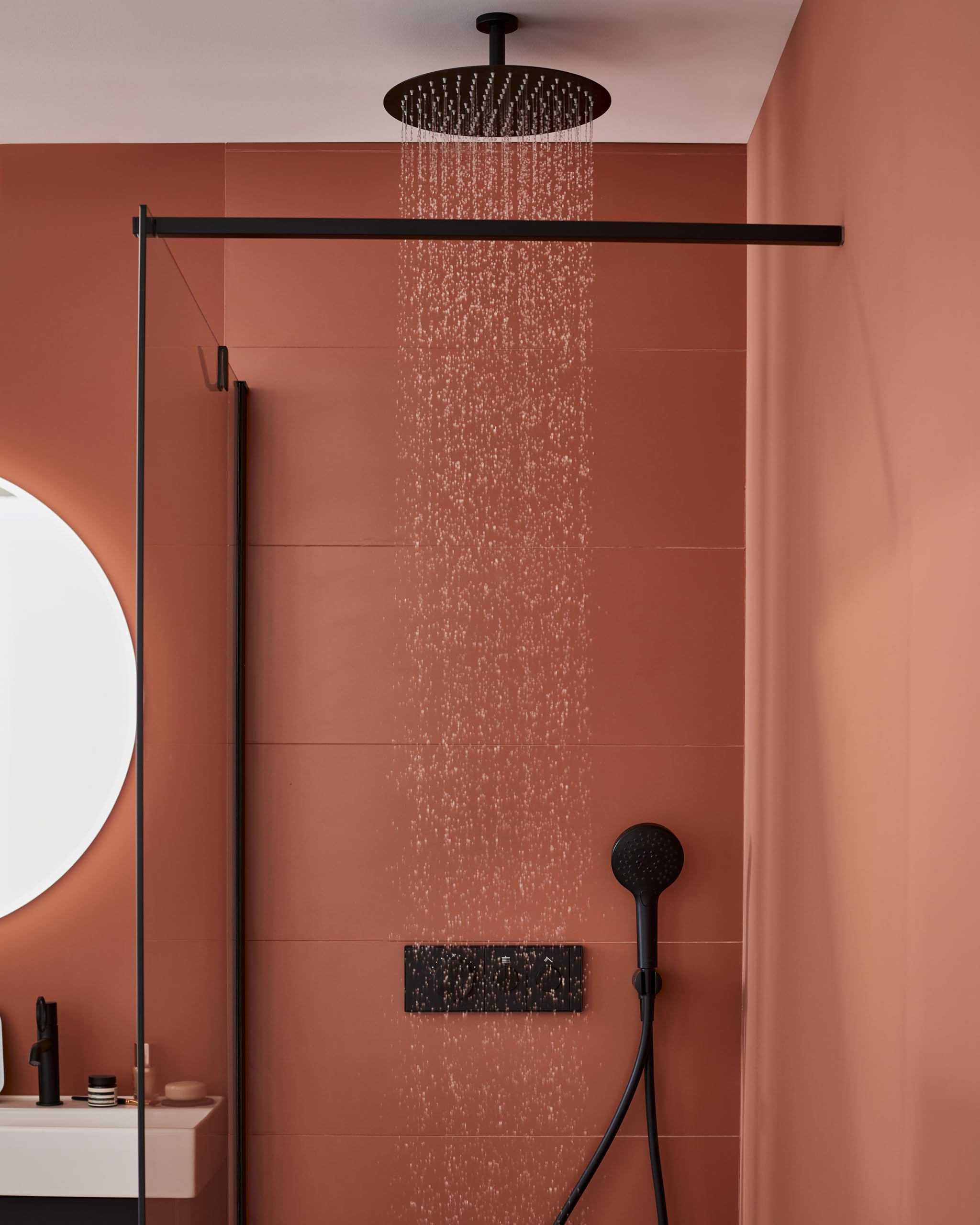 Jacob Delafon Flexible de Douche Universel, Anti-torsion, 1,6m, Noir mat