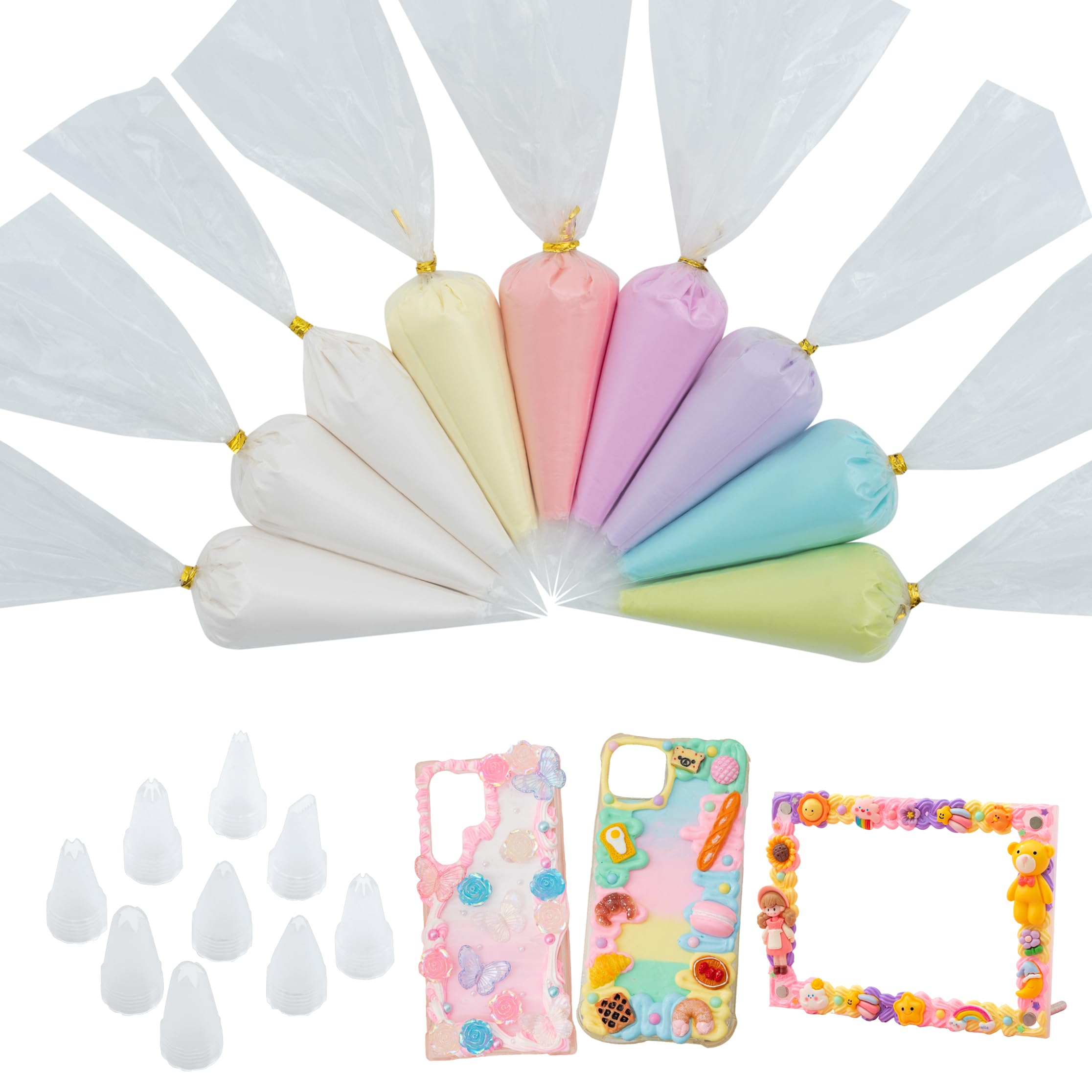 Amazon.com: Decoden Cream Glue 9PCS Kit, Fake Whipped Cream, Fake 