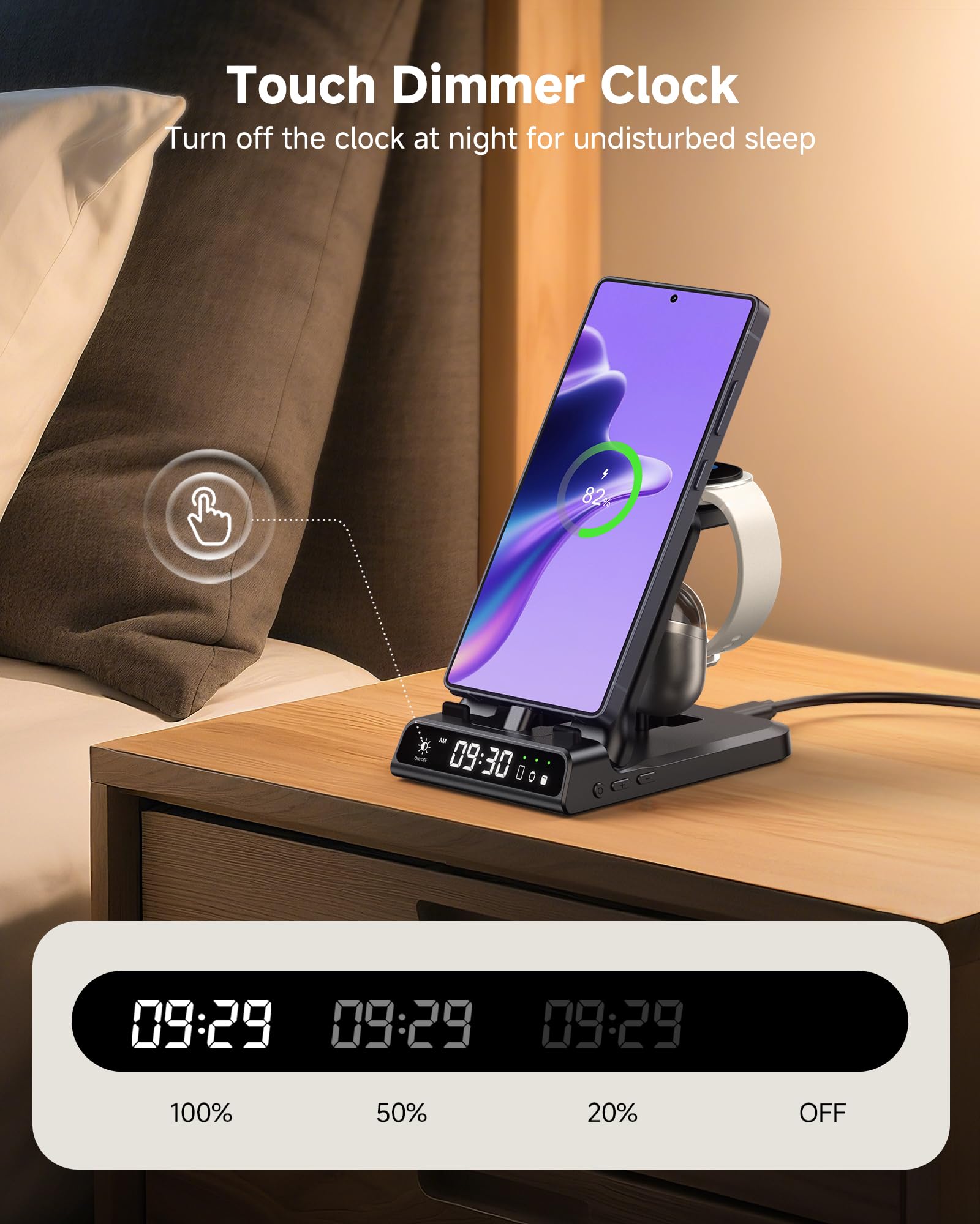 USB C 25W Stazione di Ricarica per Samsung Z Fold 8 Ultra/Flip 8/S26/A56 | Caricatore Piehevole 3-in-1 per Galaxy Watch 8/7/Ultra/FE/6, Carica Rapida per Samsung S26 Ultra/S26+/A36/A17/Z Flip/Z Fold