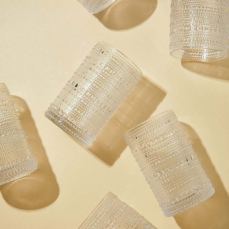 希少！ H&O グラス Amazon.com | ZOOFOX Set of 6 Vintage Drinking Glasses, 13 oz