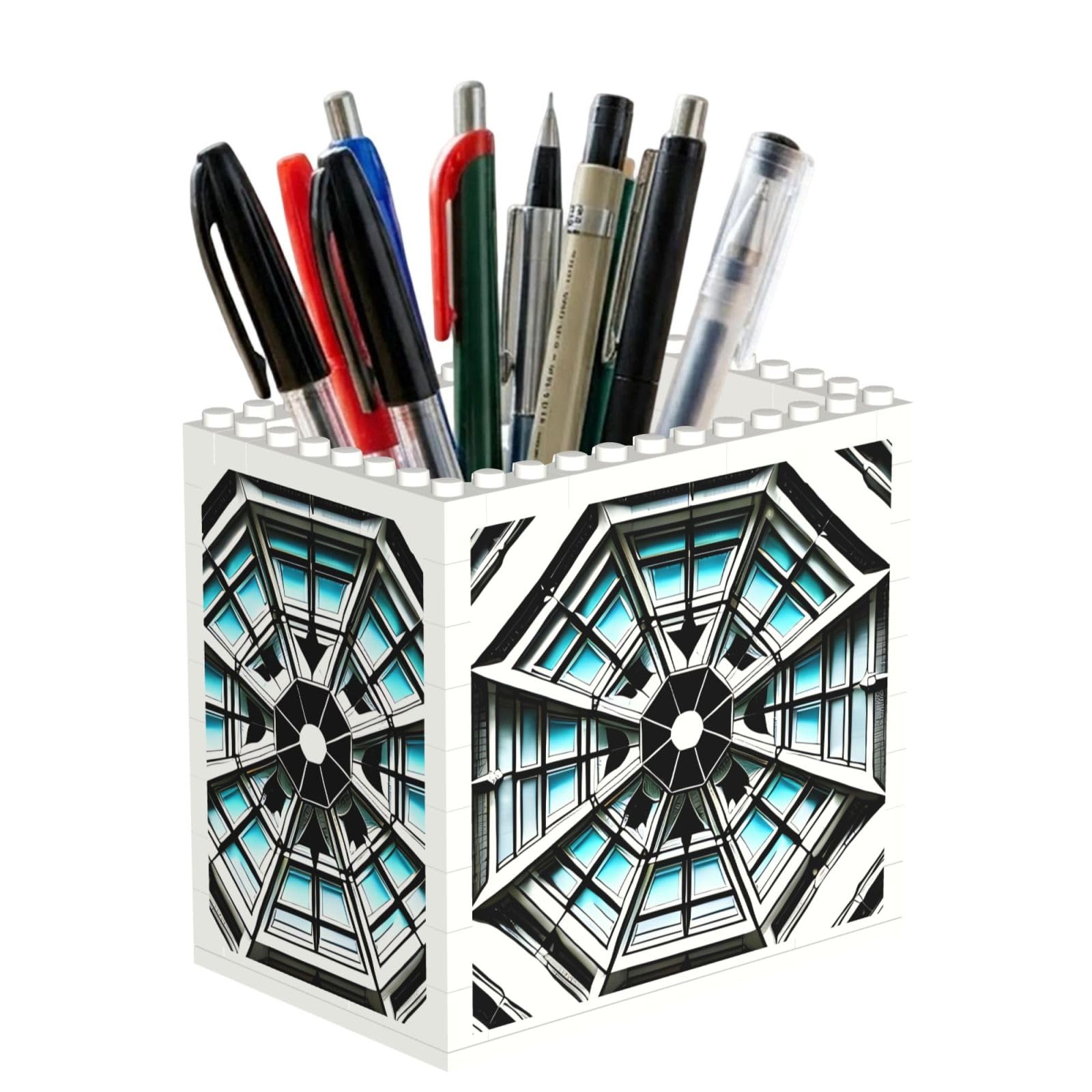 SXZVVBN Octagon Building Building Block Desk Tidy ABS Organiser