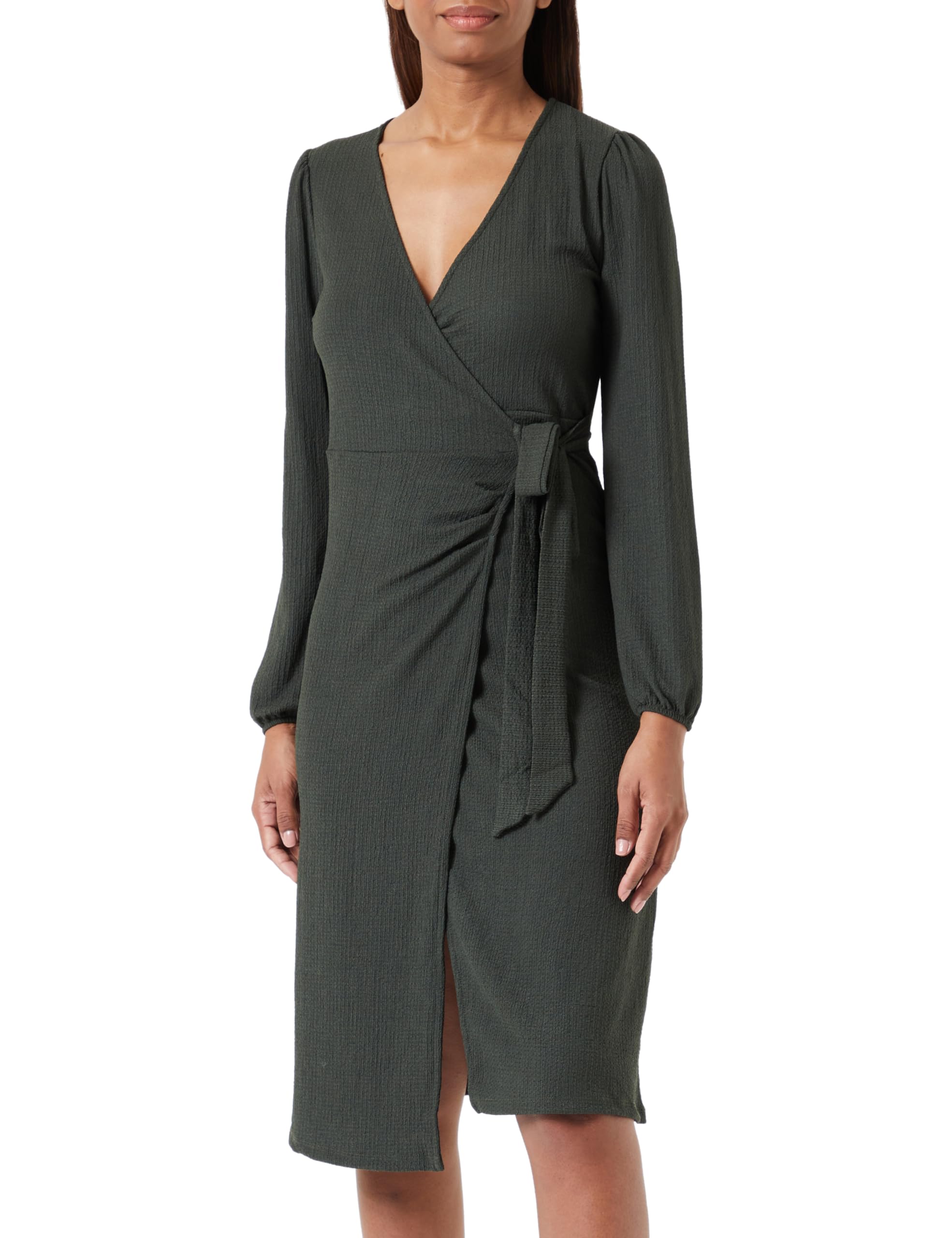 ONLY Women's Onlmerle L/S Wrap Midi Dress Jrs