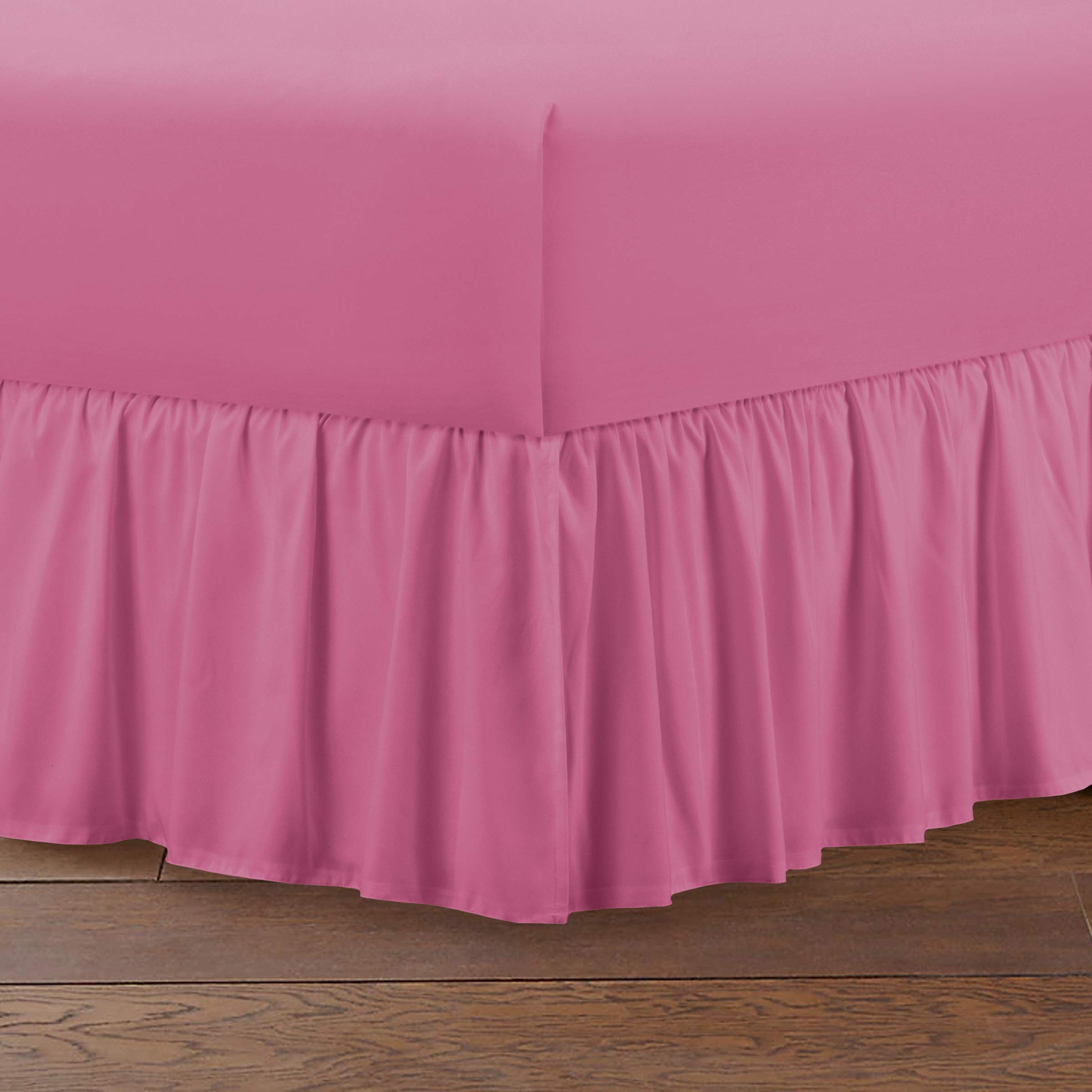 Polycotton Frill Valance Sheet Plain Dyed Fitted Bed Base Cover Soft Easy Care Solid Colours Single Double King Super King