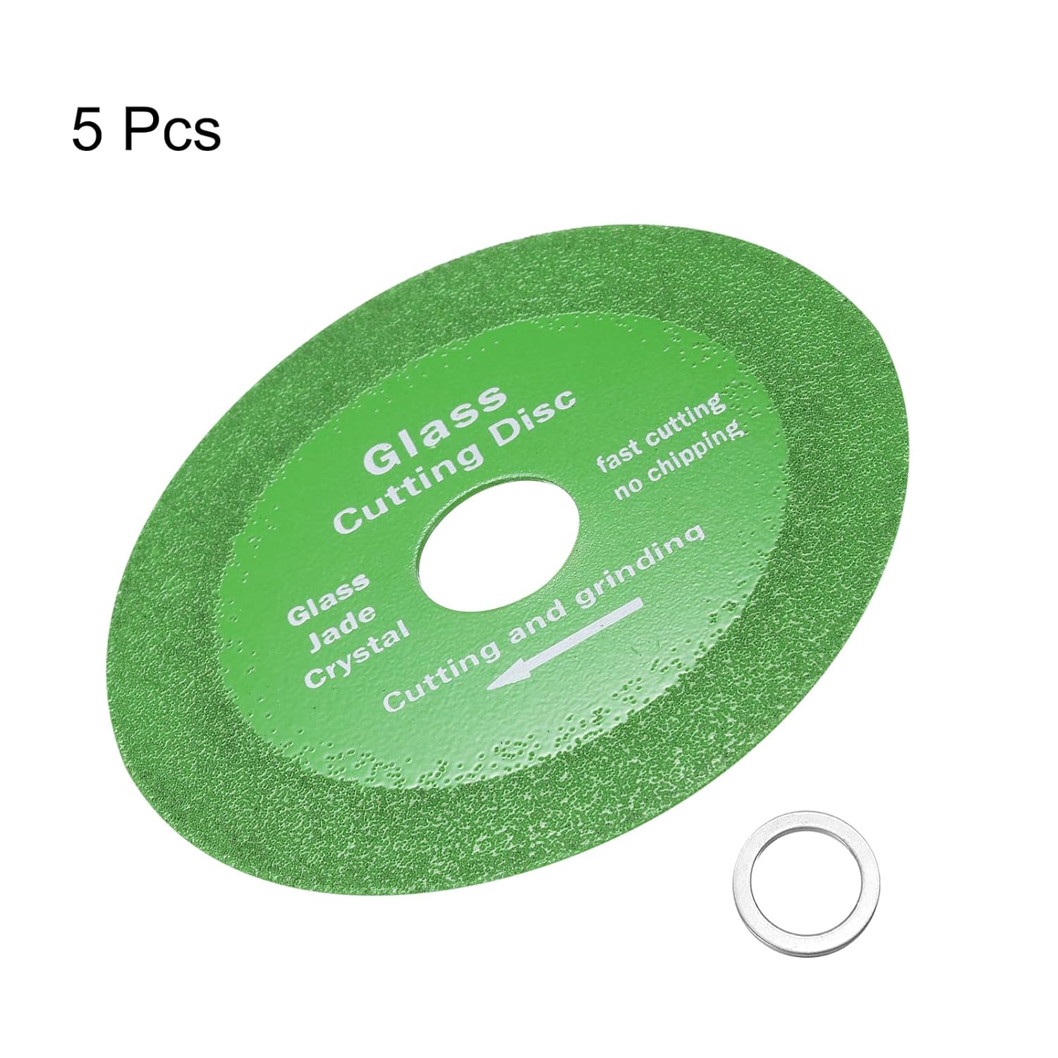 HARFINGTON 5 Pack Glass Cutting Disc 4Inch for Angle Grinder Diamond Cutting Disc Ultra-Thin Saw Blade Wheel with 4/5" Arbor for Cutting Grinding Jade Crystal Tile Ceramic