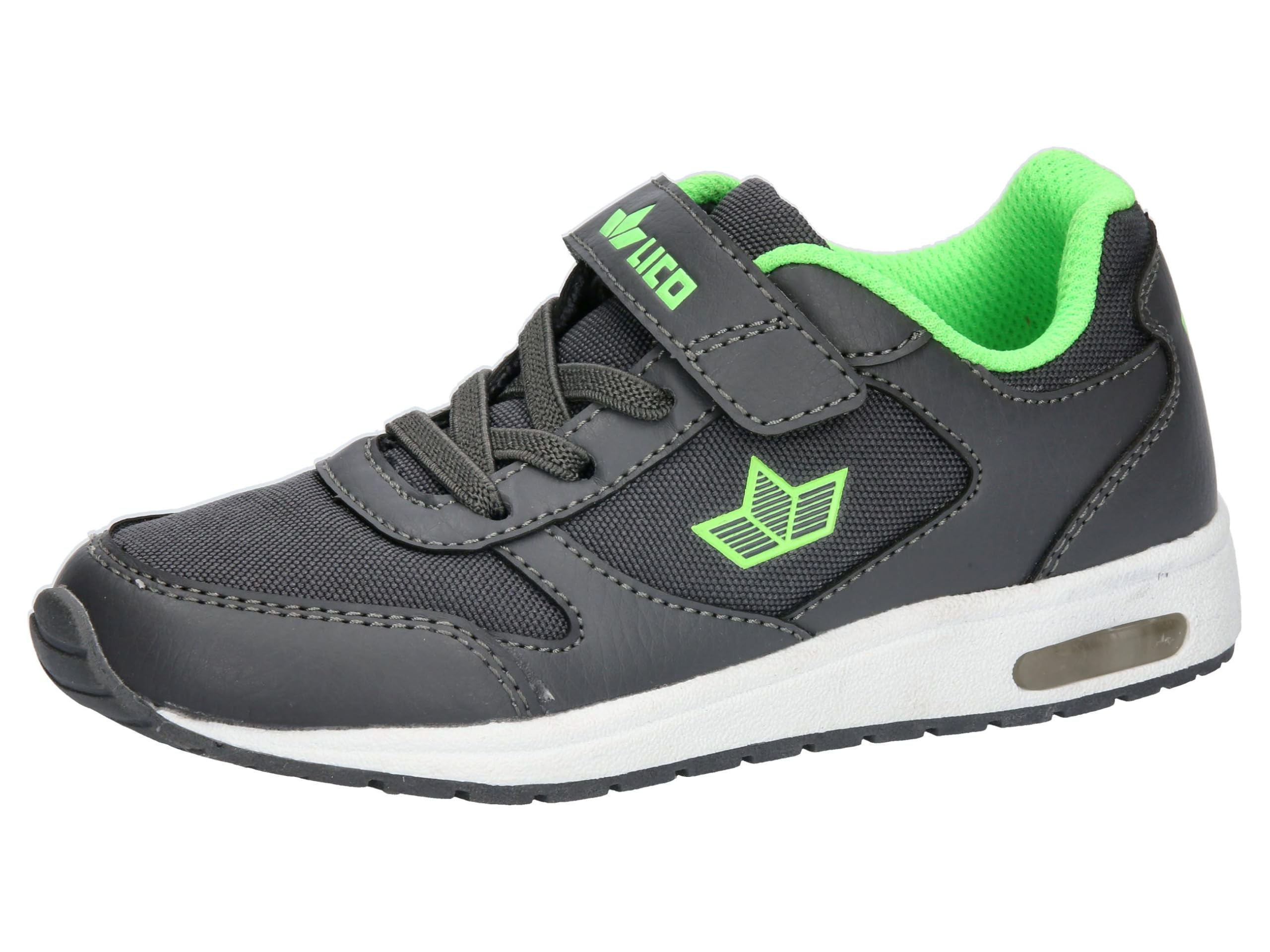 Lico Elvin VS Sneaker, Grau/Grün, 32 EU