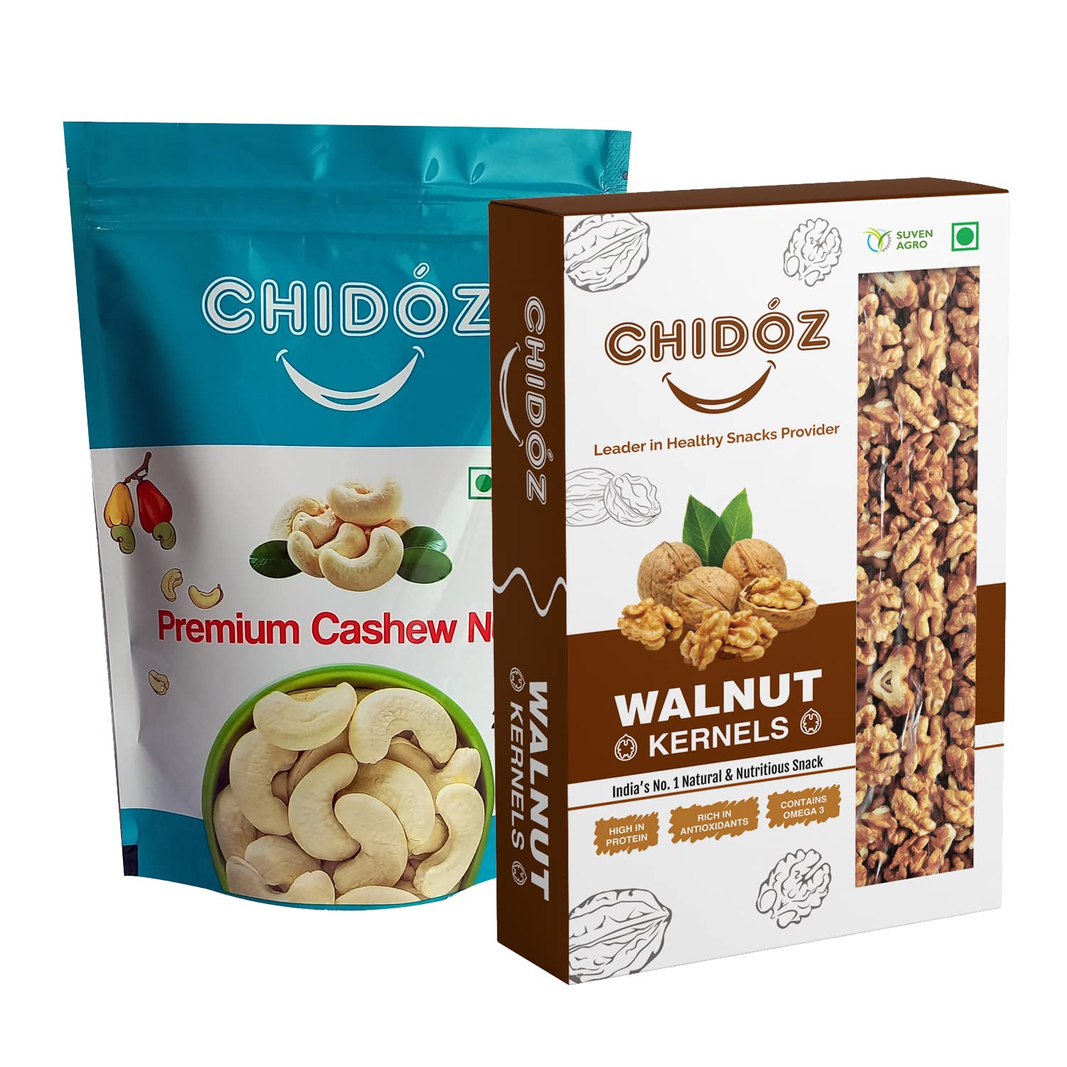 Chidoz Combo Pack of Premium Plain Whole (Benin) Premium Cashews (250gm