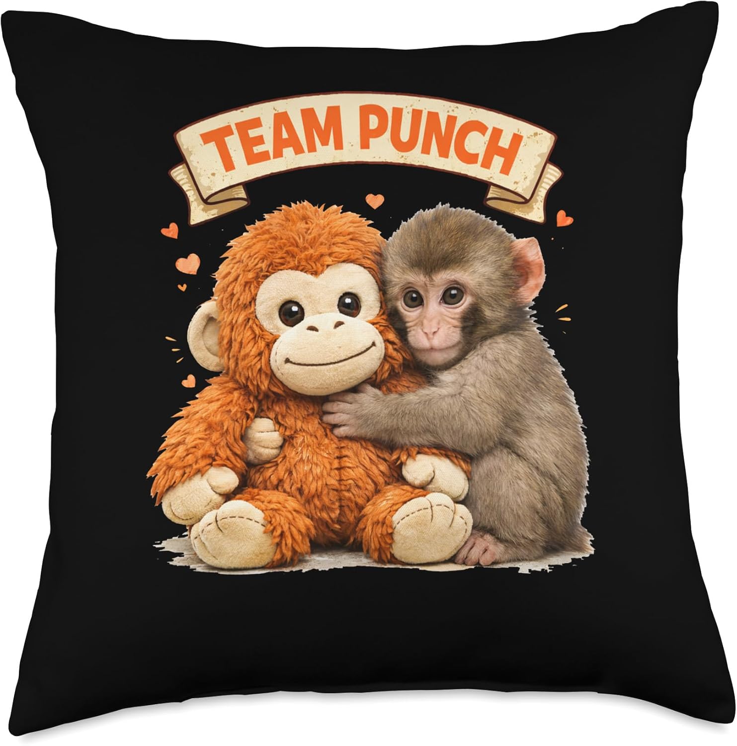 Cute Monkey Punch Panchi Kun Japan Baby Monkey Team Punch Throw Pillow
