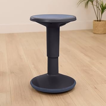 Back2School Express Adjustable Height Active Learning Wobble Stool, Black
