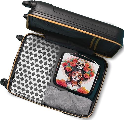 Miniatura 8 de Neceser de viaje con gancho para colgar, bolsa de viaje roja impermeable para mujeres y hombres, organizador de bolsa de maquillaje portátil, bolsa