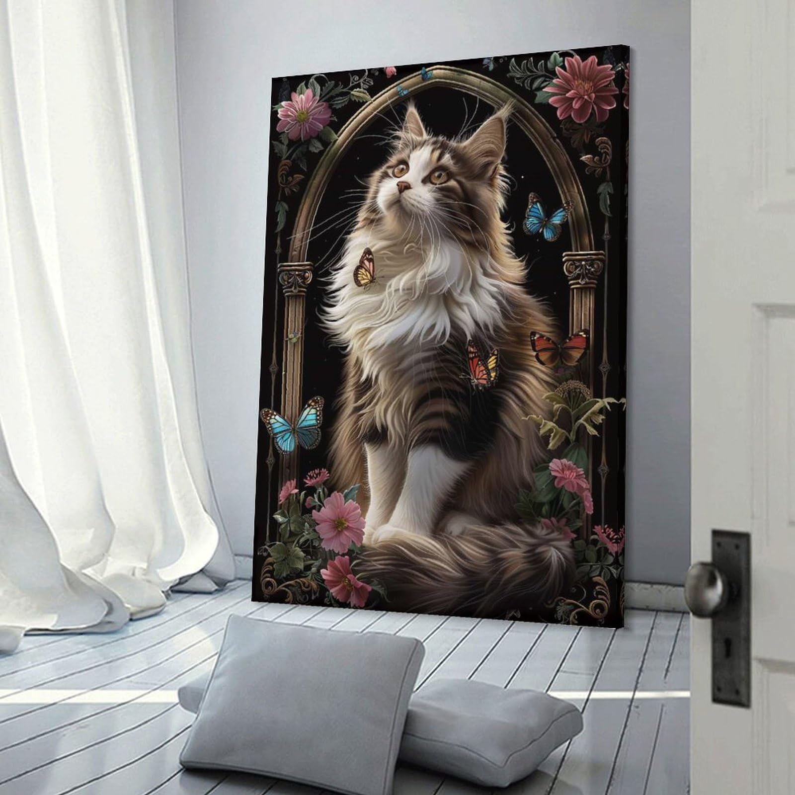 Junmoney Norwegian Forest Canvas Wall Decor 12x18inch(30x45cm), for Corridors, Hallways Or Apartment Entries, A Stylish Accent for Home Entrances