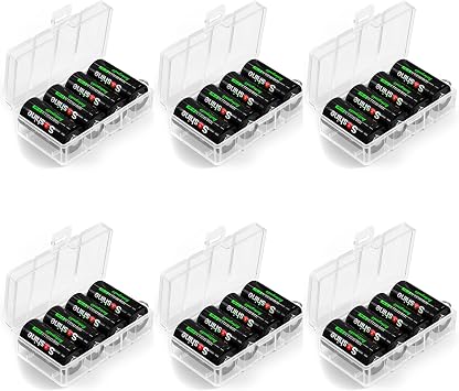 6Pcs CR123A/16340 Battery Storage Case Box Organizer Holder 4 Capacity