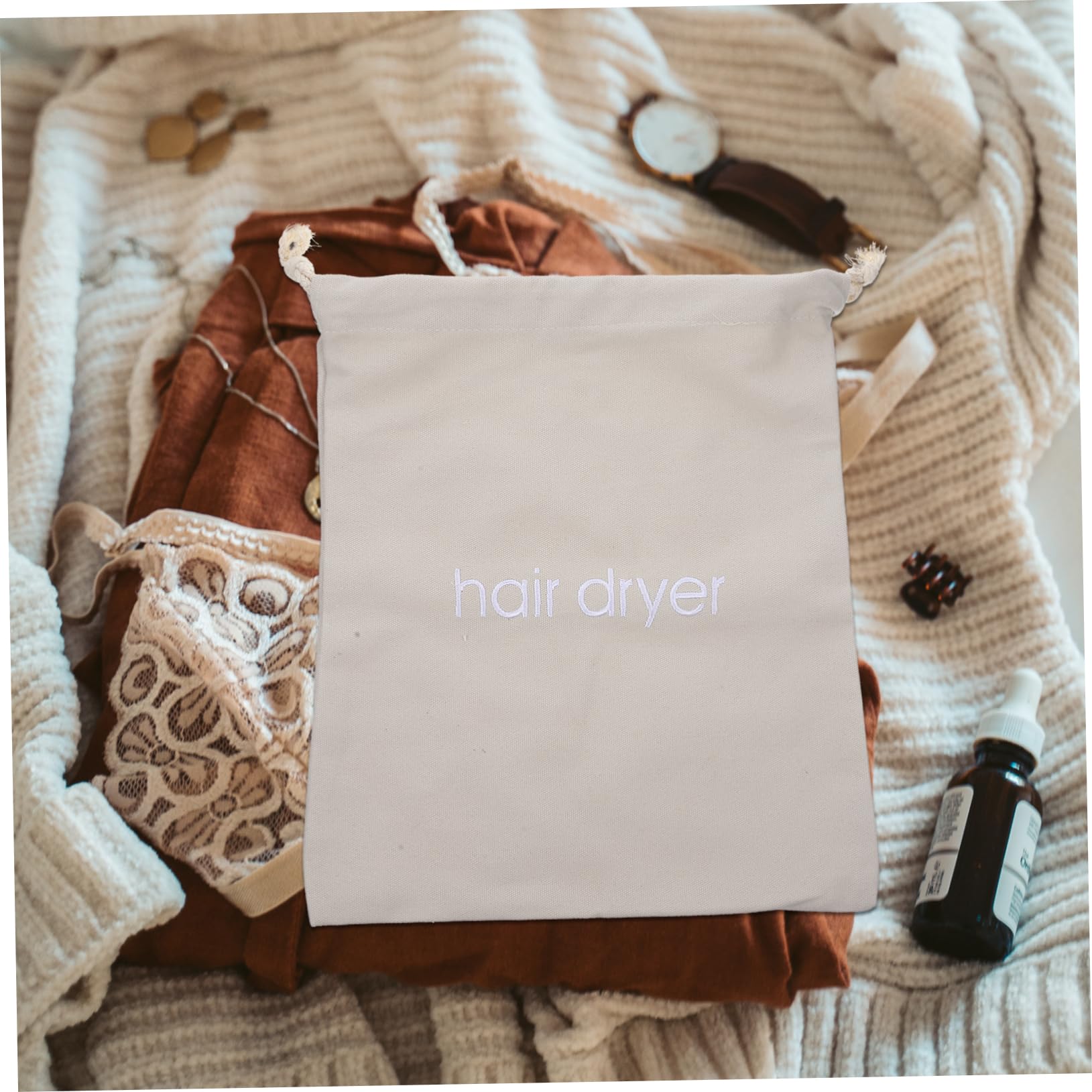 FRCOLOR 10 Stück Styling-Zubehör Heim-Organizer Tasche Und Lockenwickler Make-Up-Aufbewahrungsbehälter Stoff-Staubbeutel Glätteisen Gäste- - Werkzeuge Eisengraue