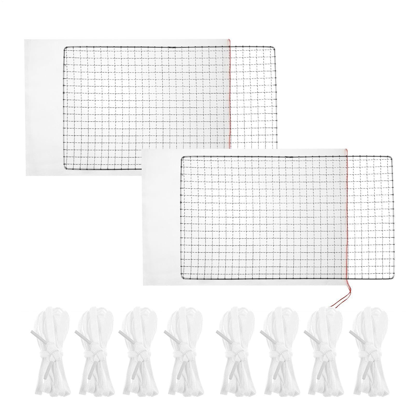 Écran d'écumoire de piscine 45x30 cm avec sac filtrant renforcé en corde