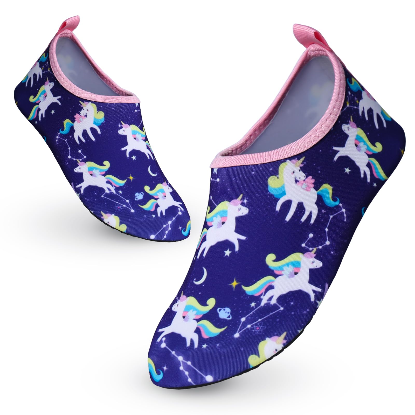 Aisprts Escarpines Niño Niña Zapatos de Agua de Secado Rápido Zapatos de Playa Antideslizantes Descalzos, Zapatos de Natación para Piscina, Surf, Buceo