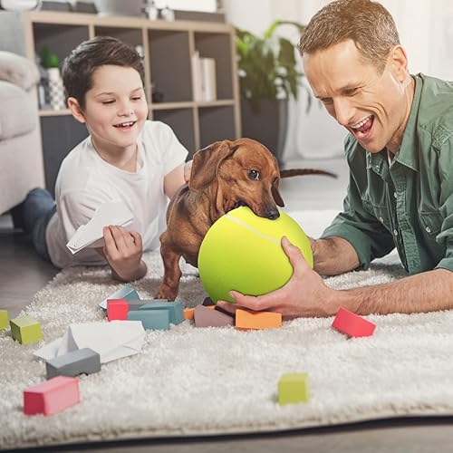 Miniatura 3 de Estink Pelota de tenis para perros de 9.5 pulgadas, pelota de tenis grande para mascotas, juguete para perros mega jumbo, suministros de juego