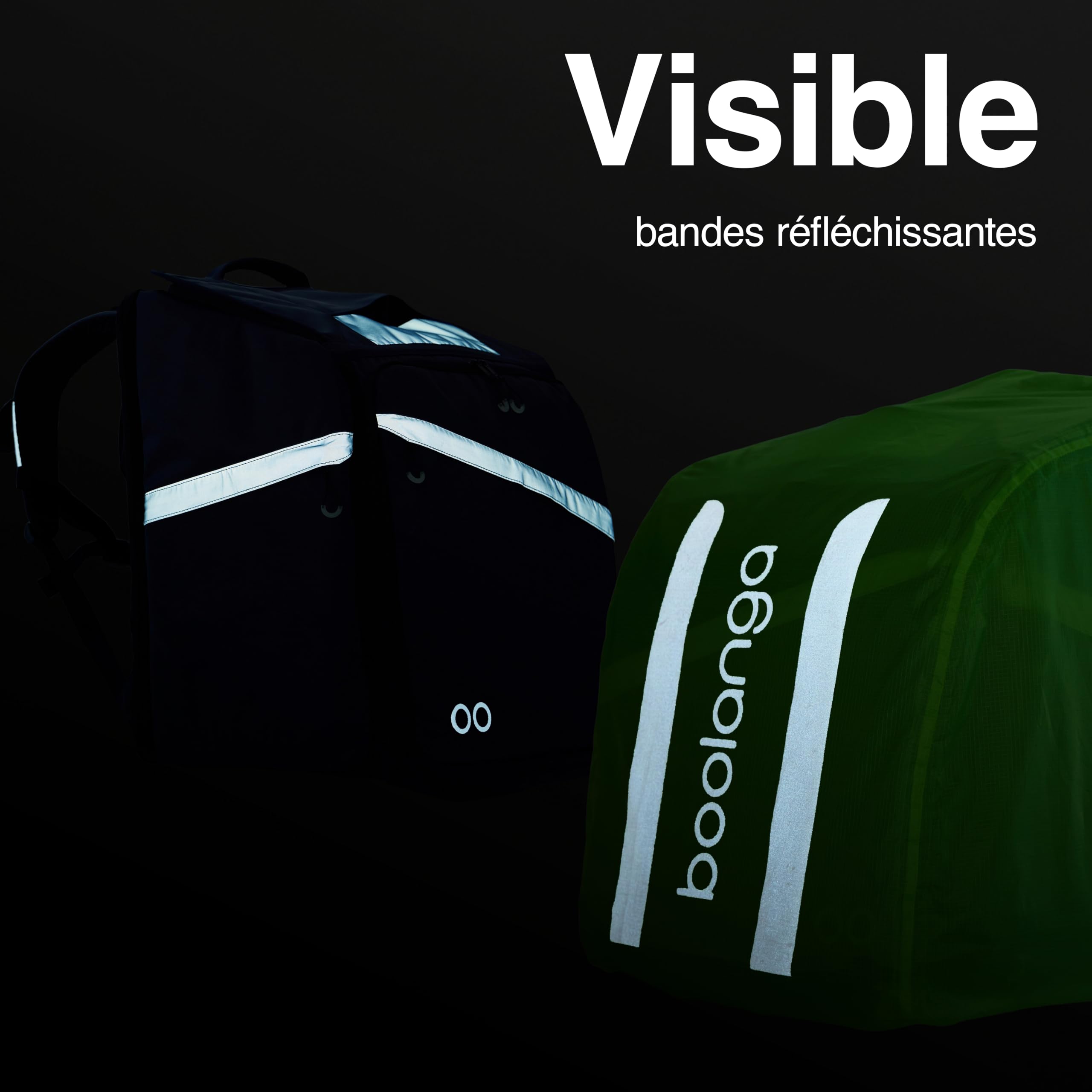 OO Bag, Sac à Dos Isotherme 75L pour Coursiers Pro, 3 Accès (Haut, Avant, arrière), Imperméable, Bandes Réfléchissantes, Extensible +25%, Harnais 160-200 cm