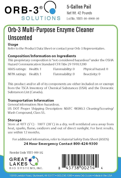 Multi-Purpose Enzyme Cleaner by Orb-3