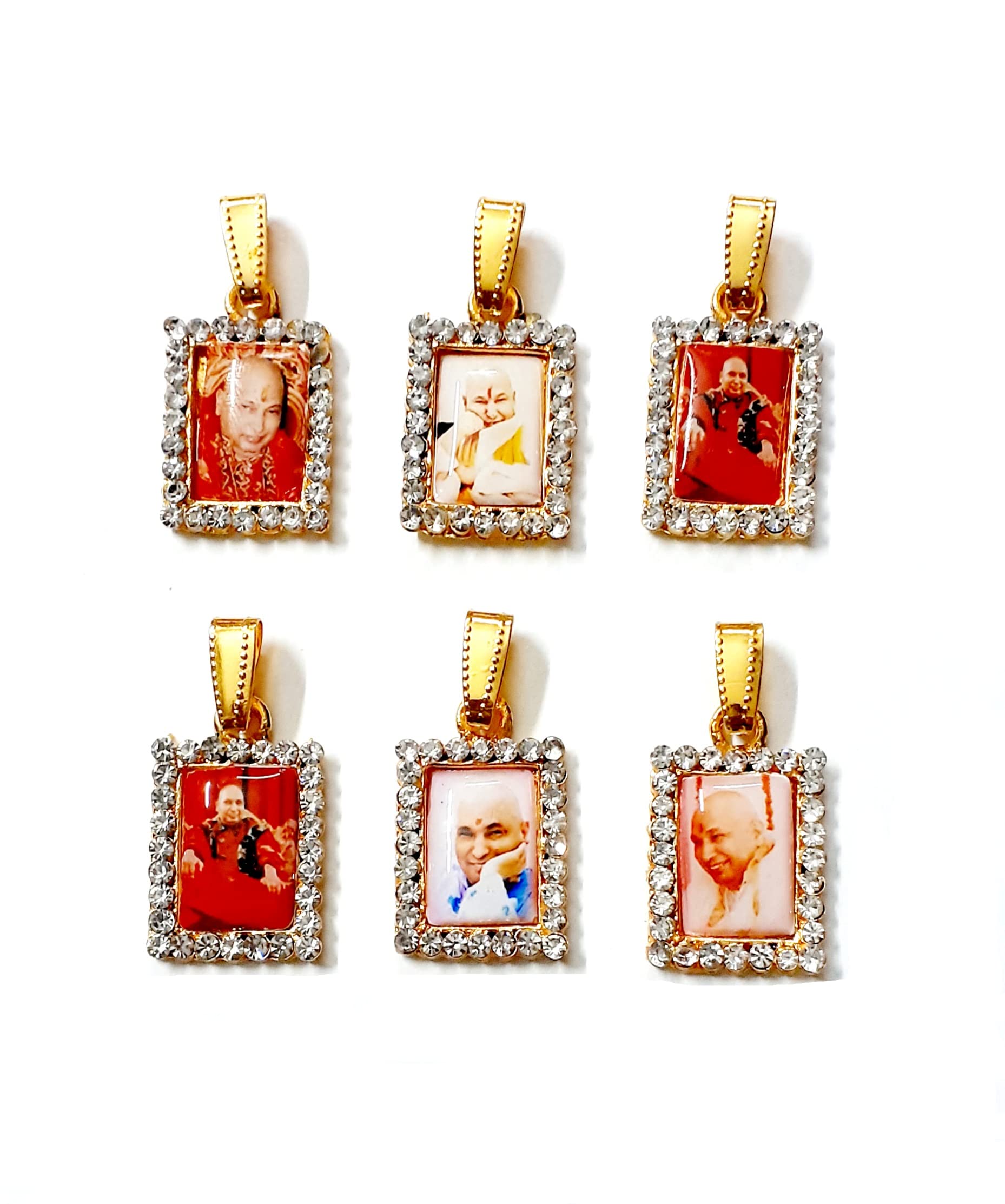 Aish N Bless (Set of 6) Rectangular Shaped GURU JI SWAROOP/Photo Golden Metal Pendants/Lockets/Ornament/Religious Occasion for Neck Chain For Women,Men And Kids (Small Size) (B0BFJH58QX) Amazon Price History, Amazon Price Tracker