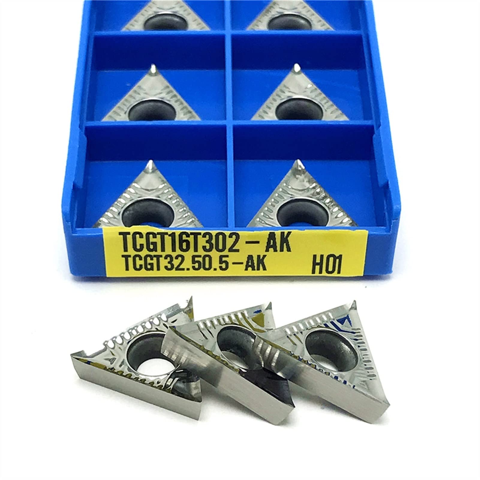 Plaquettes en carbure, mini plaquettes en carbure, TCGT110202 TCGT110204 TCGT16T302 TCGT16T304 TCGT16T308 Insert en aluminium Outil de tournage interne Insert de tournage de tour (taille : TCGT16T308