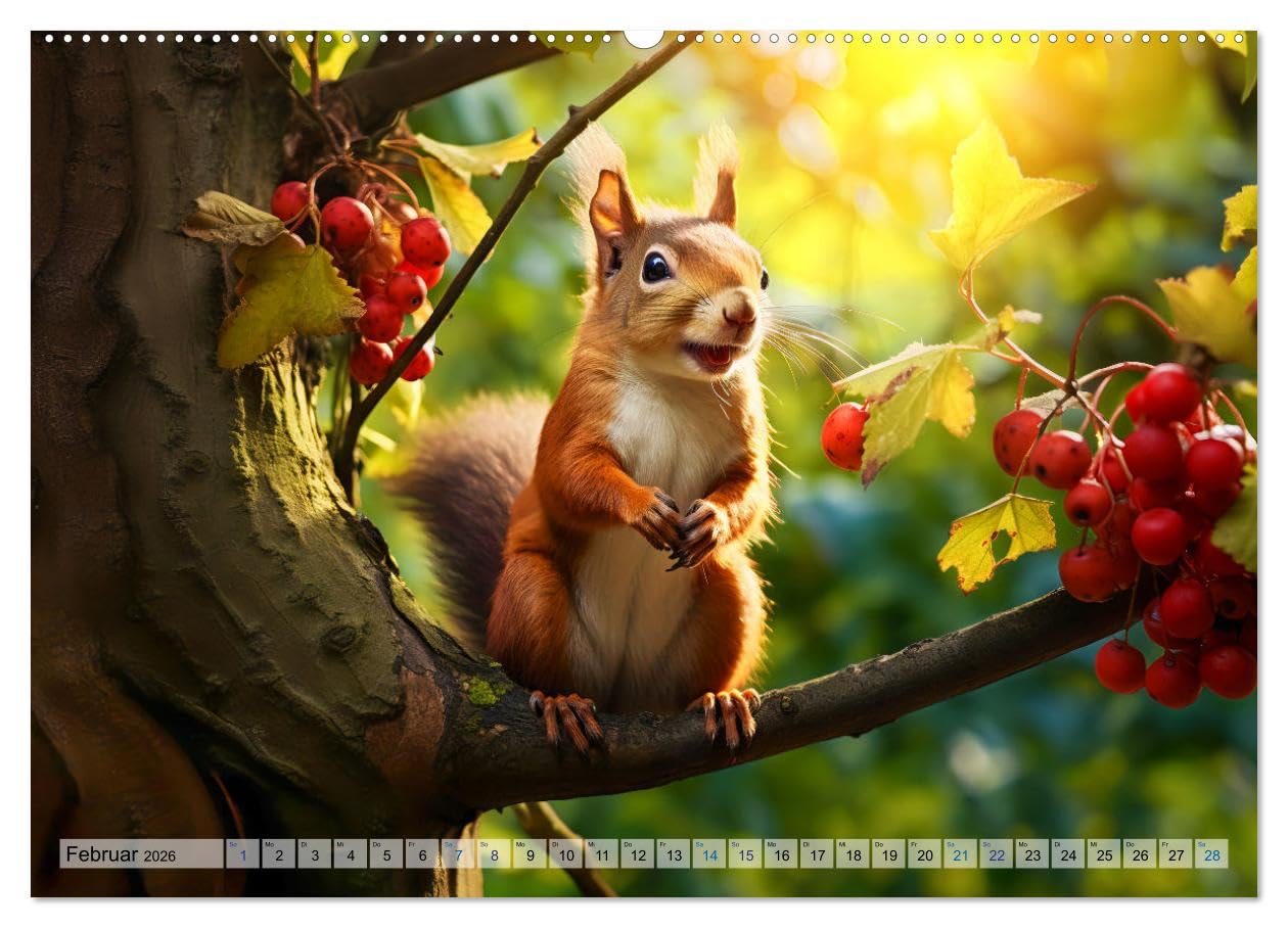 Wilde Nachbarn - Tierisches Treiben im Gartenparadies! (hochwertiger Premium Wandkalender 2026 DIN A2 quer), Kunstdruck in Hochglanz: Spaß im Grünen - Tiere auf Tour im Garten! (CALVENDO Tiere)