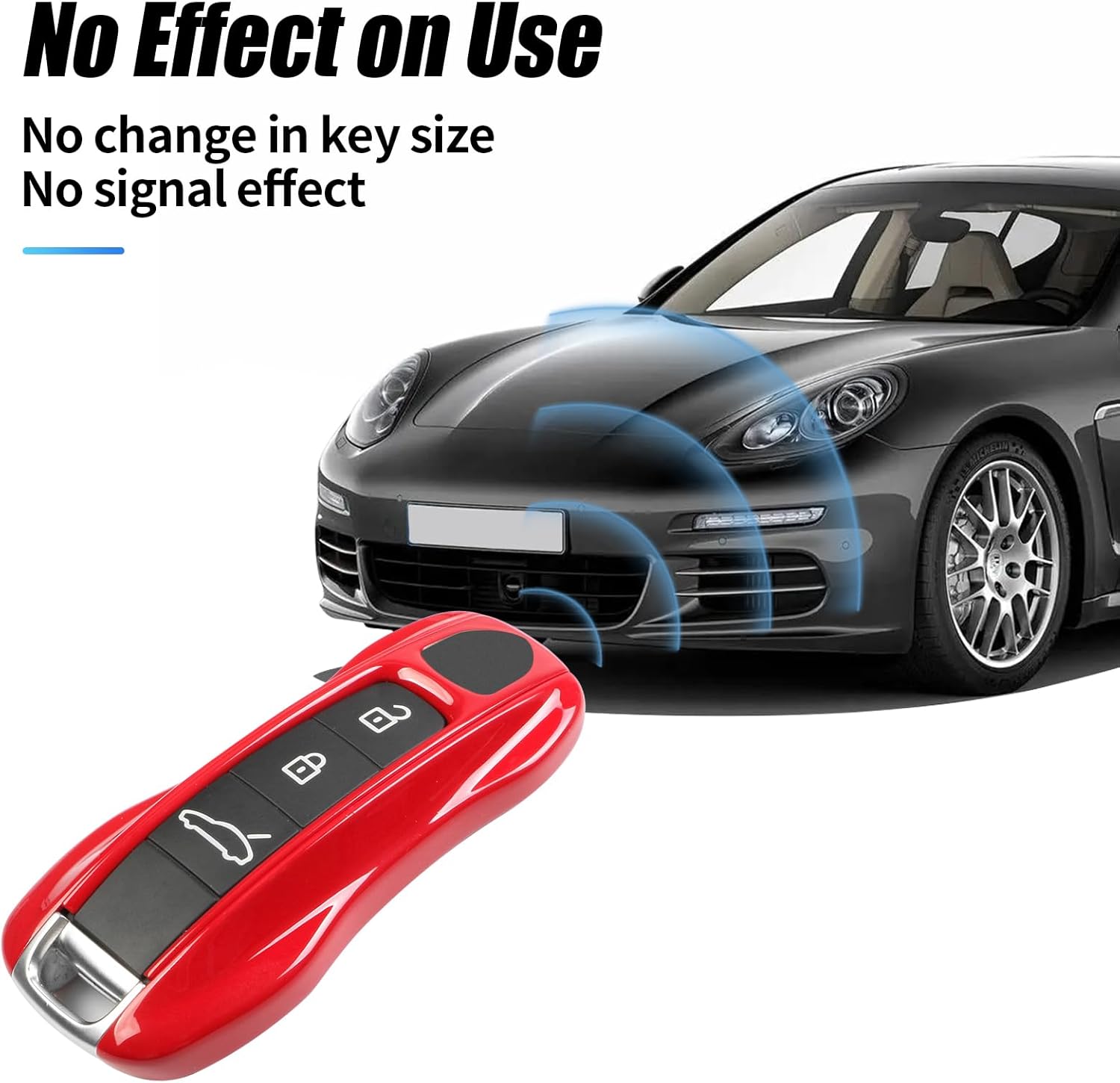 Carmine Key Fob Cover Compatible with Porsche Cayenne 2018-2025 Panamera 2017-2024 911 2019-2023 Taycan 2019-2024 Compatible with Porsche Key Cover - Image 6