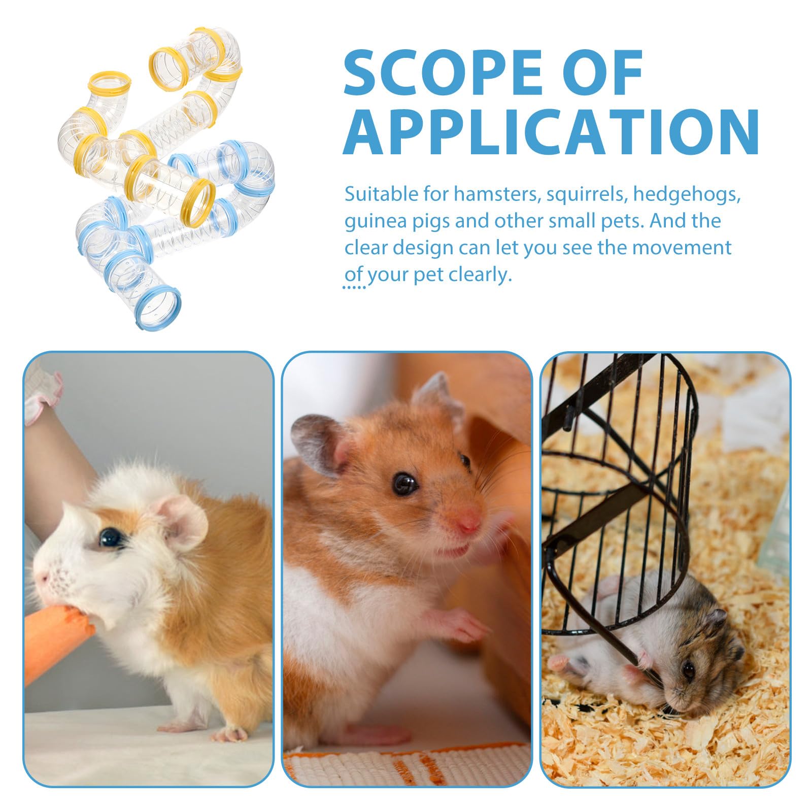 Hamster Tunnel Satz für Käfige Selbstgemacht Verbindung Transparent 2 Satz