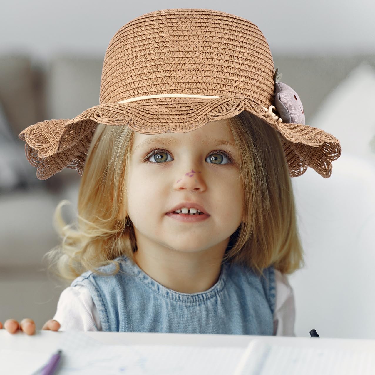 Homoyoyo Sombrero De Sol Bolsa De Sombrero De Protección Solar para De Verano para Niñas Playa y Actividades Al Aire