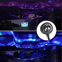 Vista 4 de Proyector de luz nocturna USB estrella, lámpara de atmósfera portátil activada por sonido para techo de automóvil, luz decorativa ajustable