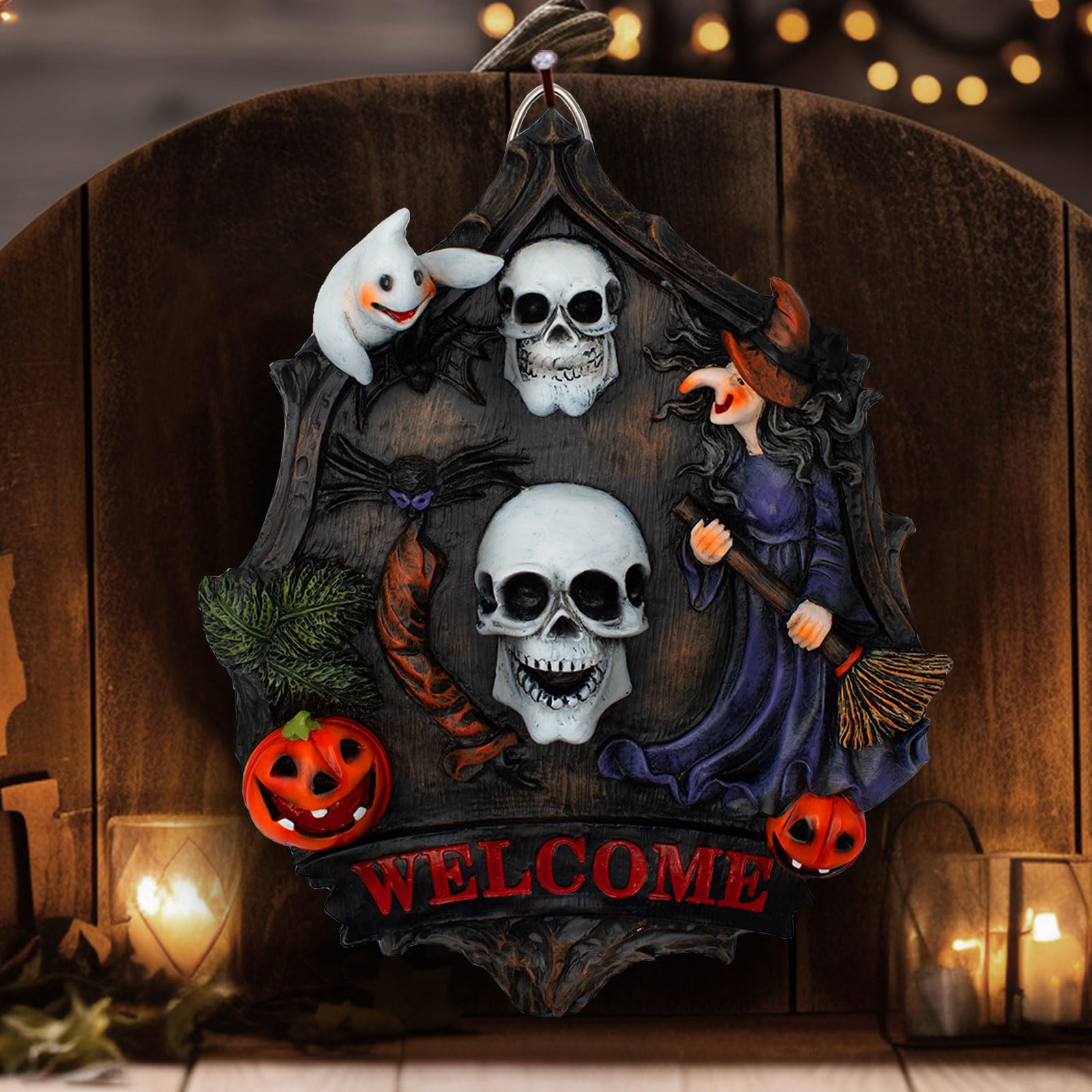 Photo 1 of Paikalo 3D Welcome Door Sign, Decorative Front Door Sign, Wall Decoration, Suitable for Decoration on Bedroom Doors, Offices, Trees or Porches etc. (Colourful) Brack