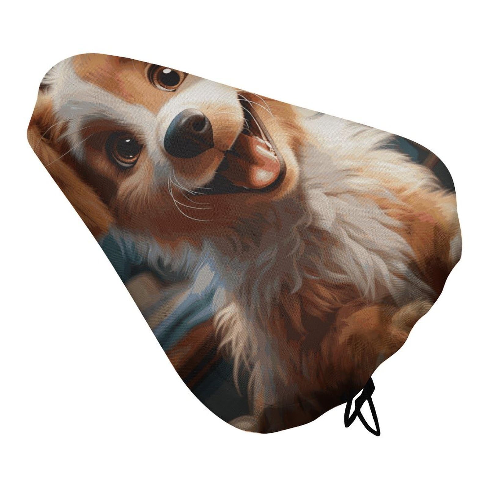 Bike Seat Cushion Comfort Washable Bike Seat Cover Cute Dog Waterproof Bicycle Seat Covers Outdoor and Indoor Cycling
