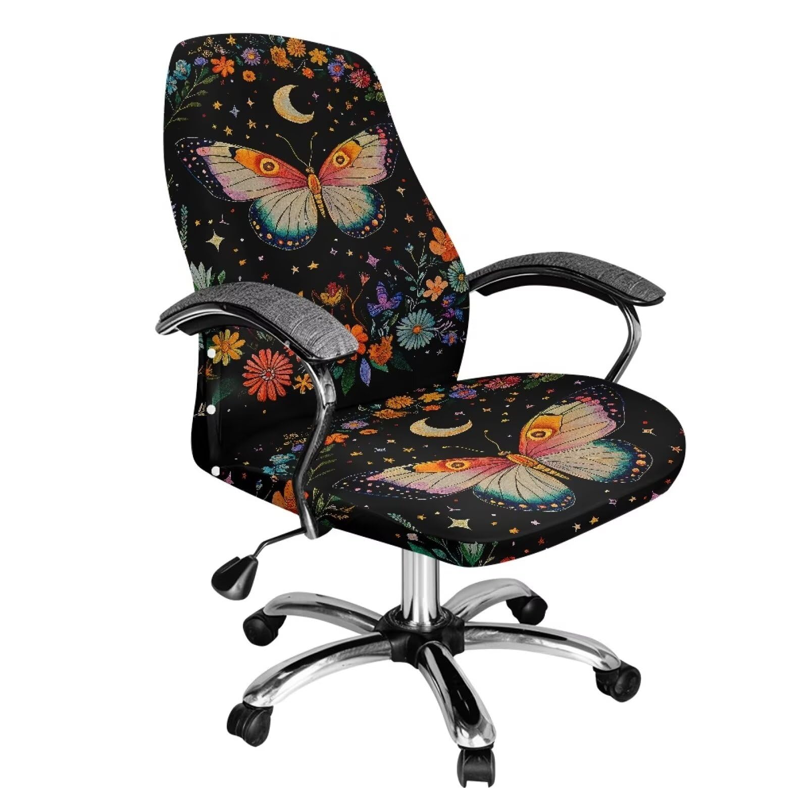 Garucesta Computer Chair Cover Stretchable Office Chair Seat Slipcover Desk Boss Chairs High Back Slipcover Washable Swivel Chair Cover Furniture