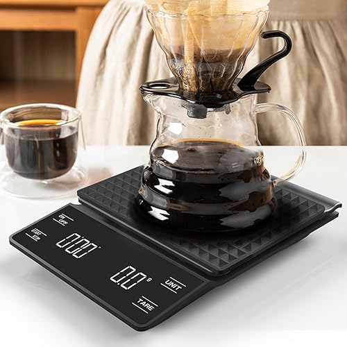 Miniatura 9 de Nkove Báscula de café digital con temporizador para verter sobre la cafetera