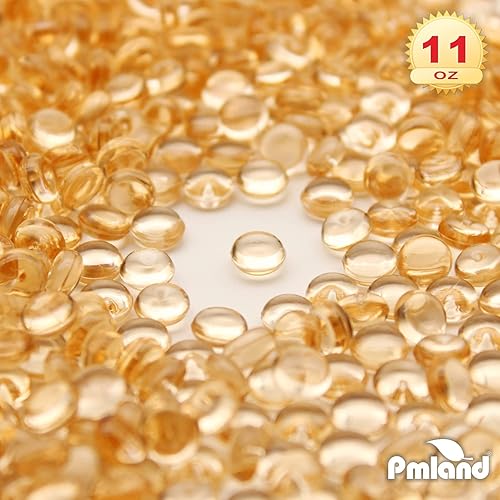 Miniatura 4 de PMLAND Mini canicas planas acrílicas, guijarros, cuentas de más de 3500 unidades de 0.236 in de diámetro para rellenos de jarrones, soporte para