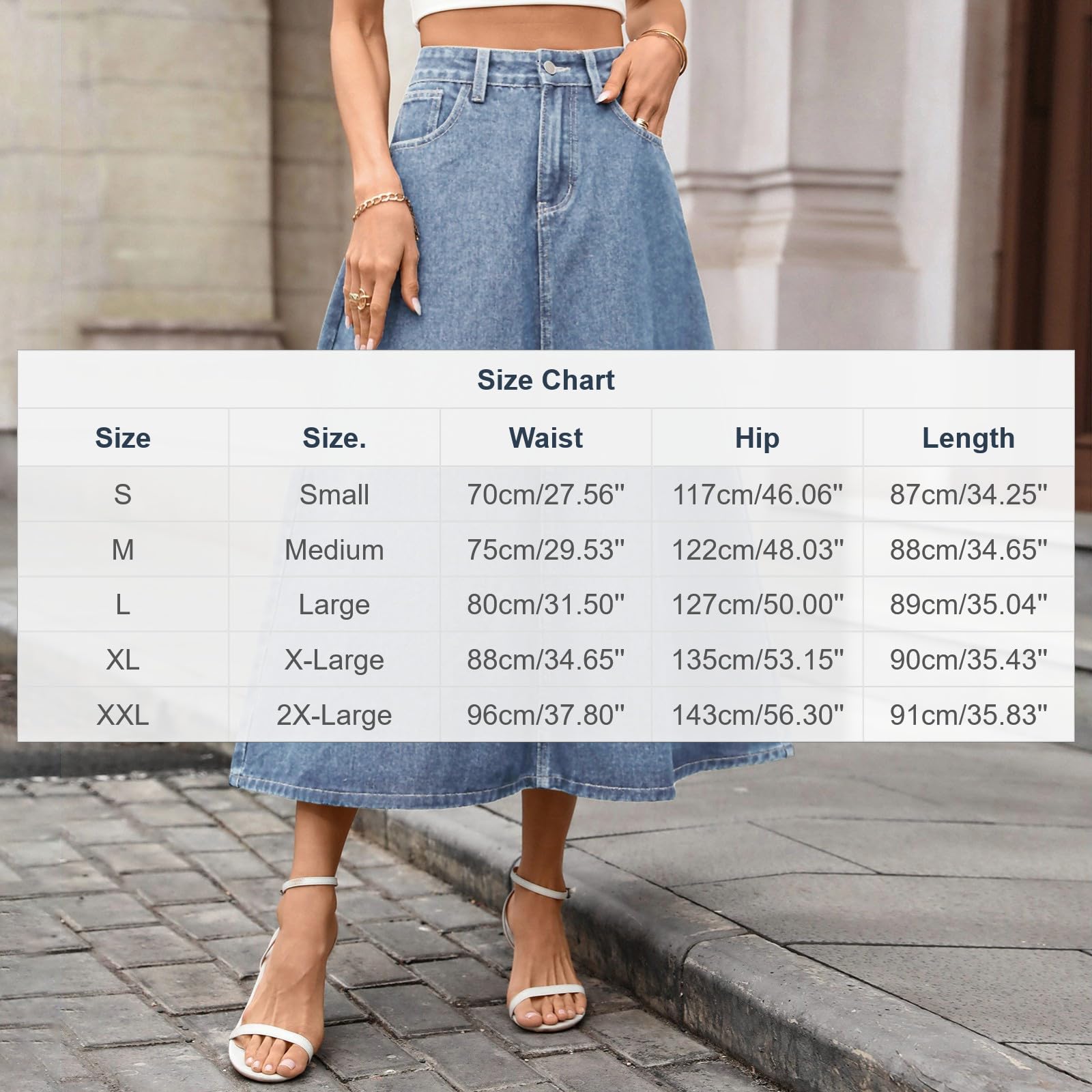 Faldas casuales de verano para mujer, falda midi de moda del Reino Unido con bolsillos, cintura elástica, faldas largas acampanadas, falda plisada de cintura alta, estilo 006