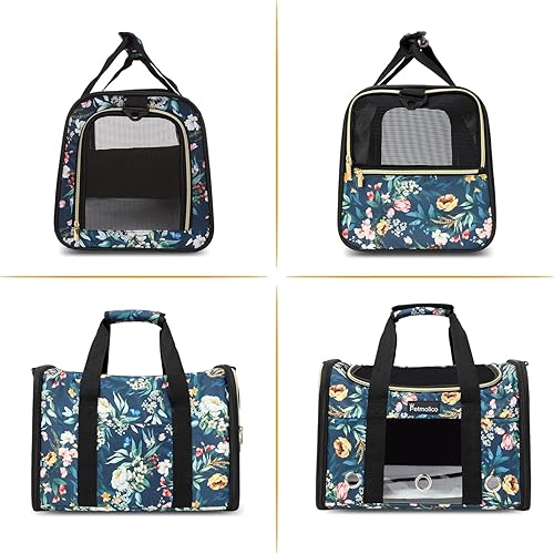 Miniatura 46 de Petmolico Transportador para gatos Bolsa para mascotas de lados suaves para gatos pequeños y medianos, cachorros, 16 libras, transportador de viaje