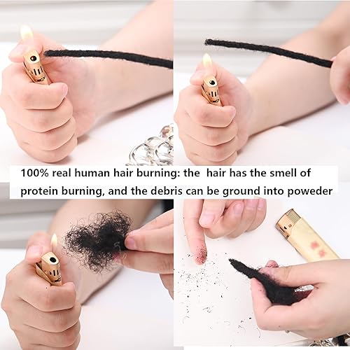 Miniatura 5 de Extensiones de cabello humano de 2 pulgadas, 60 hebras de 0.2 in de grosor, extensiones de cabello humano para mujeres y hombres, 100 % hechas a