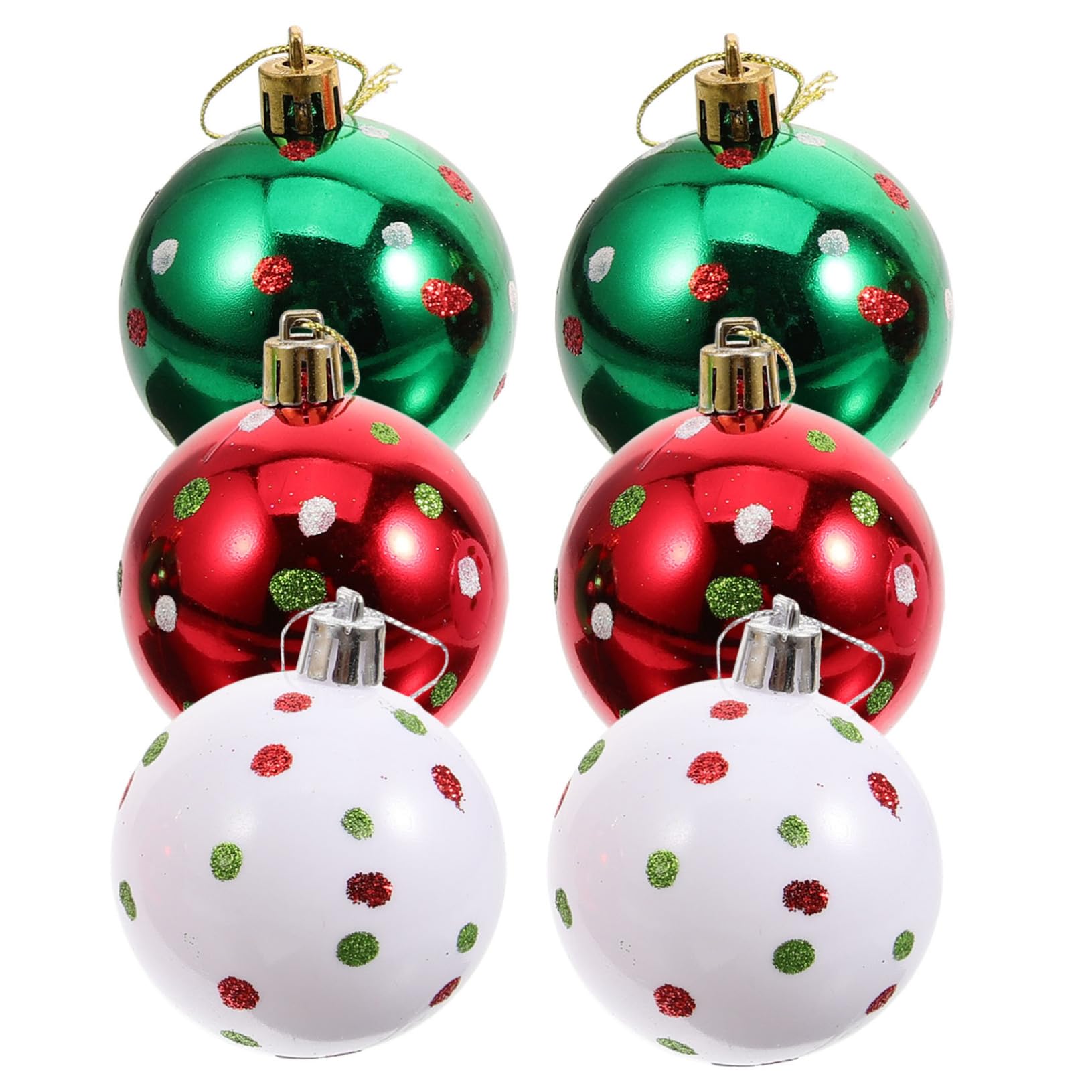 Cabilock 5 Series Bolas De Colgantes De Adornos De Árbol Puntos Decoración para Fiestas Y DIY 6 Piezas X 5
