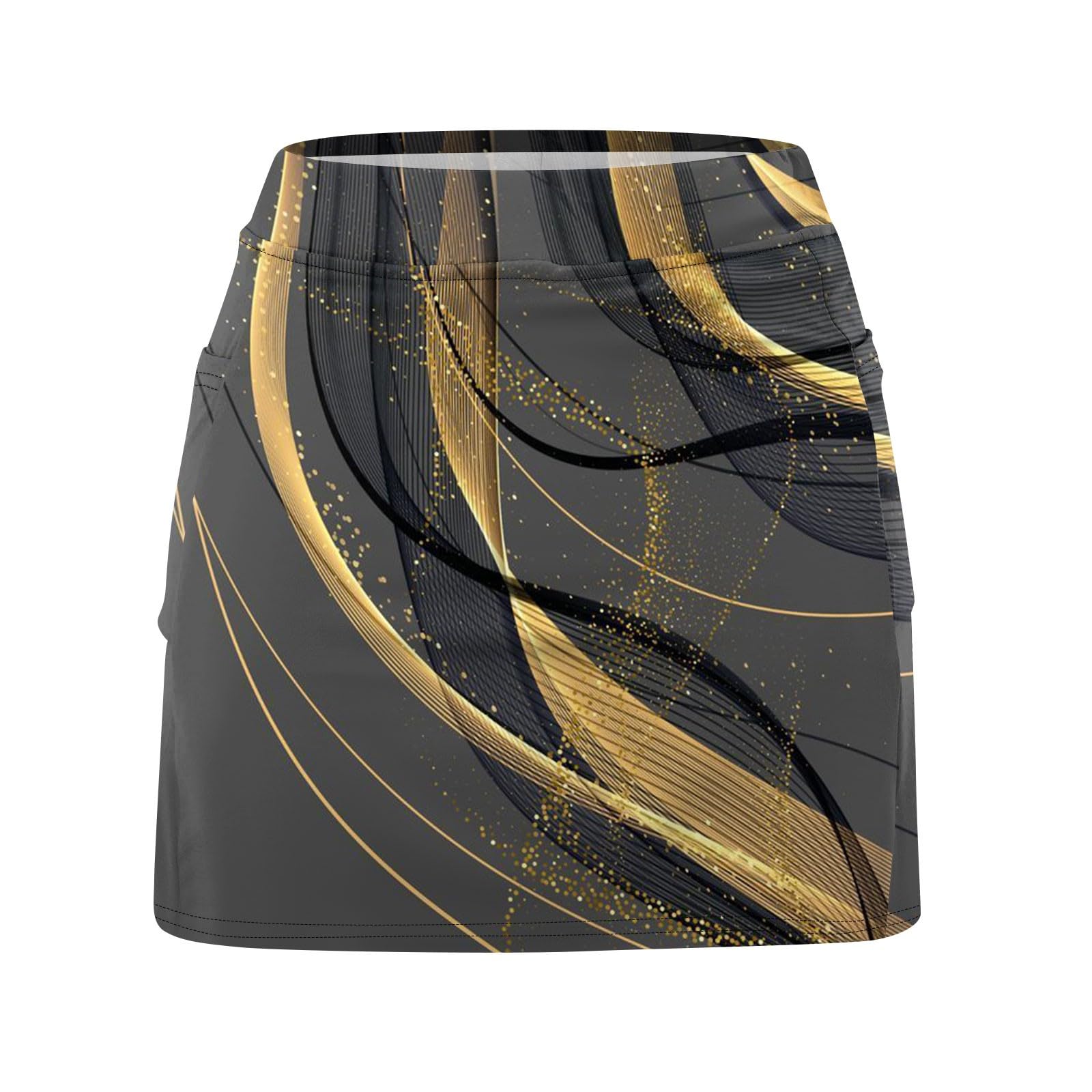 Jupe Short Femme Décontracté Sport Taille Haute Faux Deux Couches Daily Wearing Chic Taille Élastique Yoga Fitness Mini Jupe Legging Ventre Tennis Golf EntraîNement Sports Pantskirts