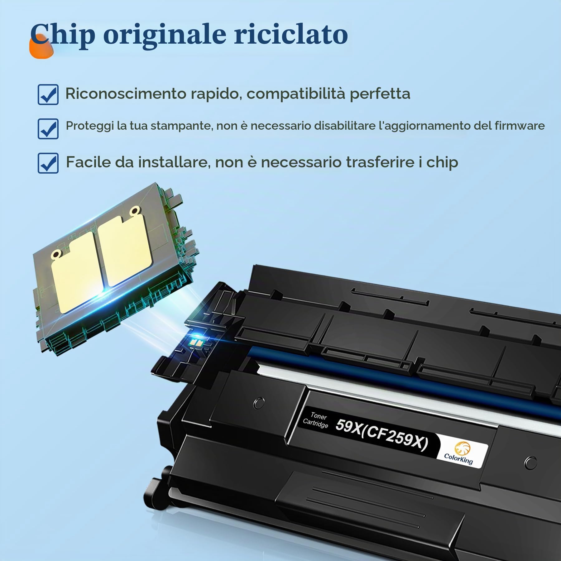 CF259X Compatibile per HP 59X 59A Toner CF259X CF259A M404dn M428fdw | Compatibile per HP Laserjet Pro M404dn MFP M428fdw M428dw M404dw M404n M406 M430 10.000 pagine, con Chip