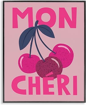 Mon Cheri Fruits Glam Still Life, 11 x 14 Inch Framed Giclee Print | Stupell Industries By Lisa Perry Whitebutton Ready to hang once unboxed Giftable kitchen decor Made in USA