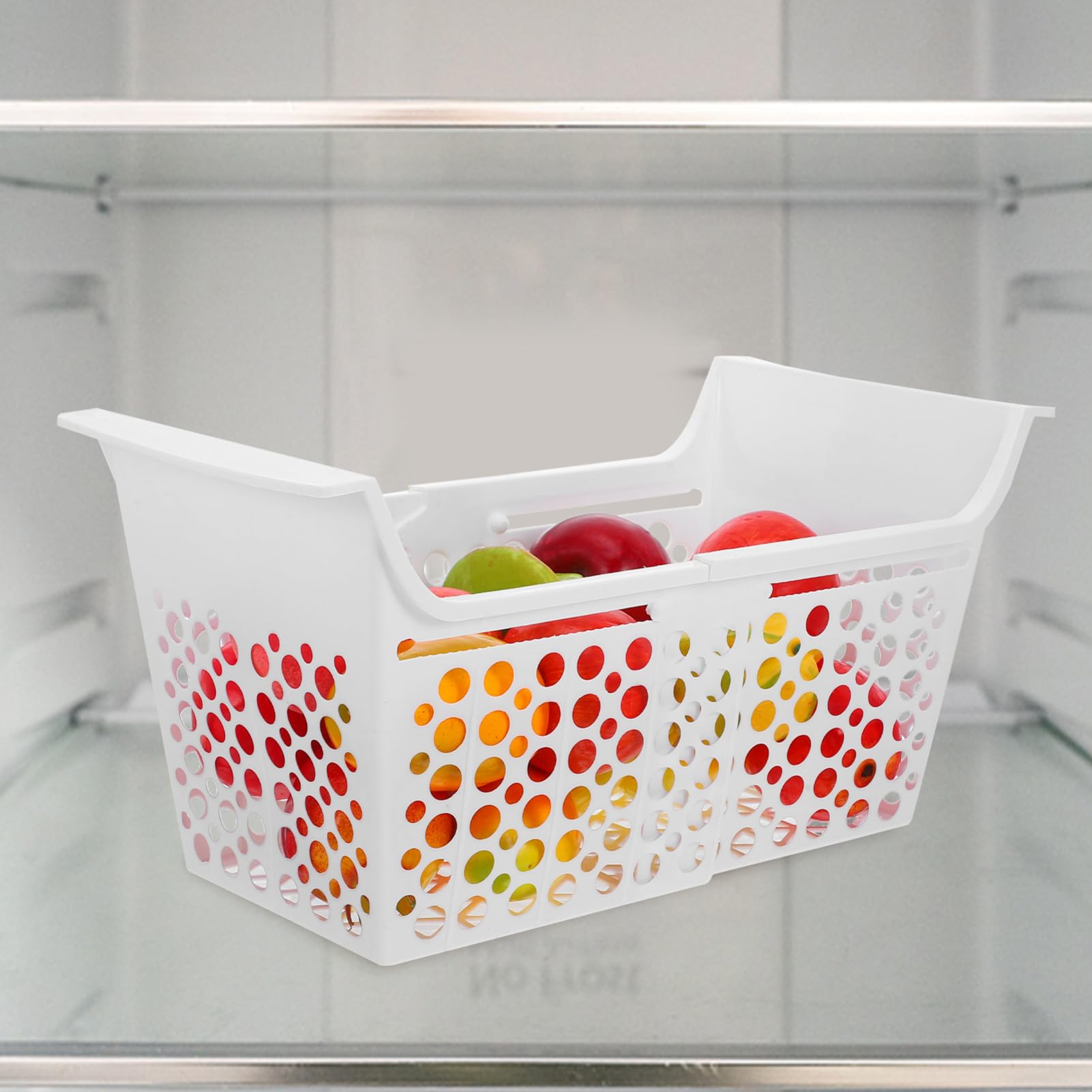 Toddmomy Cesta Congelador Ajustable Extensible para Arcón Organizador Duradero con Drenaje Fácil para Almacenamiento Alimentos Congeladores Horizontales