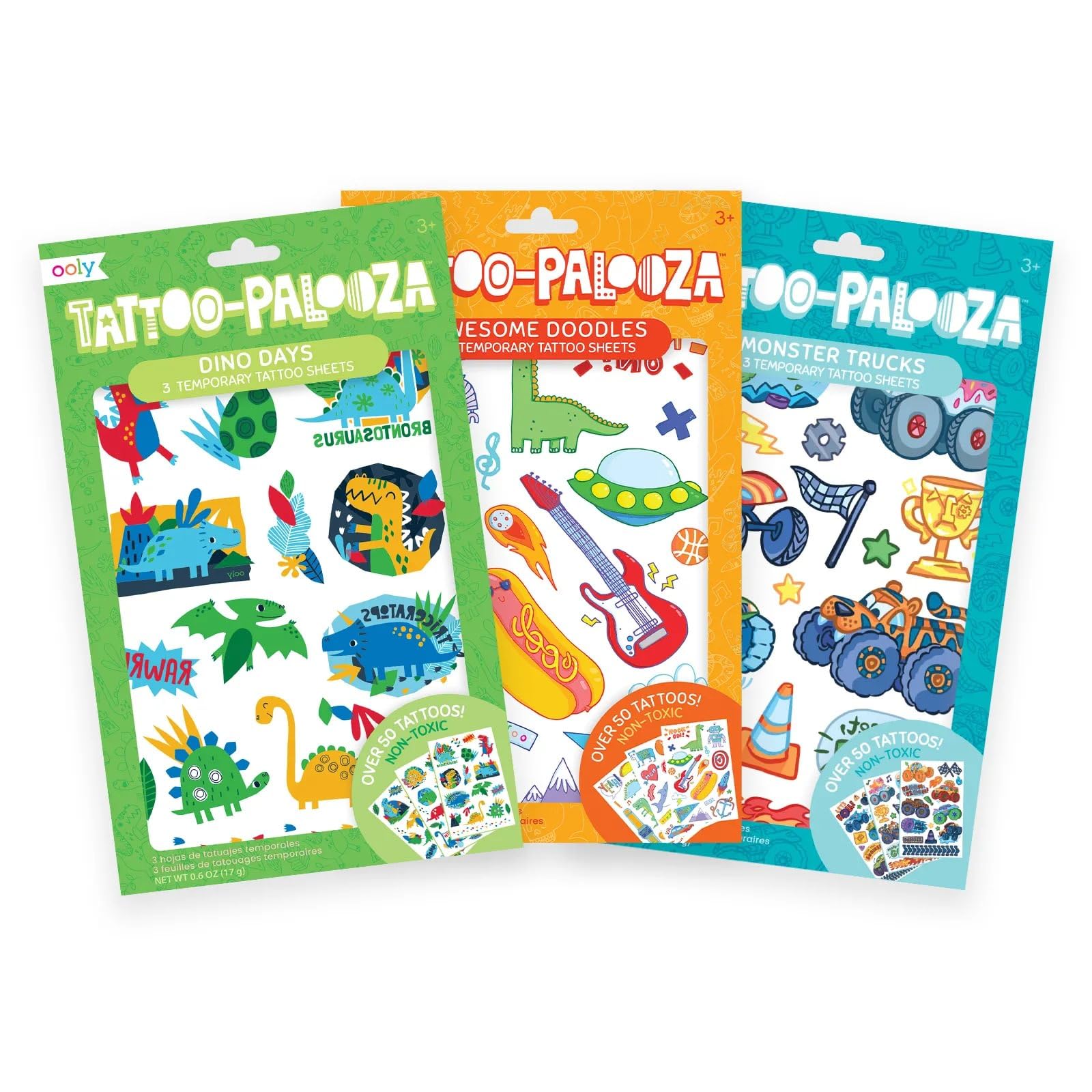 Ooly 150 Temporary Tattoos For Kids, Safe & Non-Toxic Kids Temporary Tattoo, Kids Party Favors for Kids 4-8, Goodie Bag Stuffers for Kids party Favors & Fun Birthday Decorations [Variety Pack]