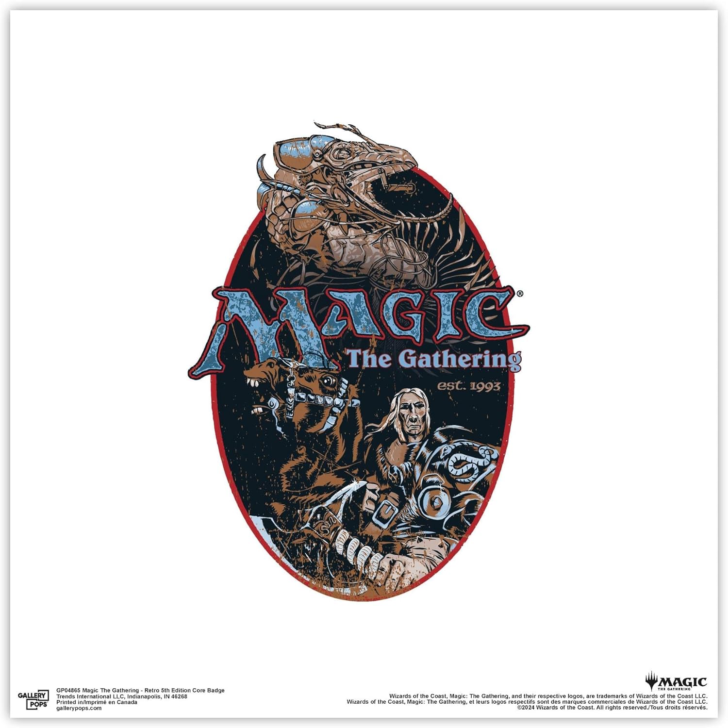 Gallery Pops Magic The Gathering - Retro 5th Edition Core Badge Wall Art, 12" x 12" Gallery Pops Wall Art, Stretched Canvas